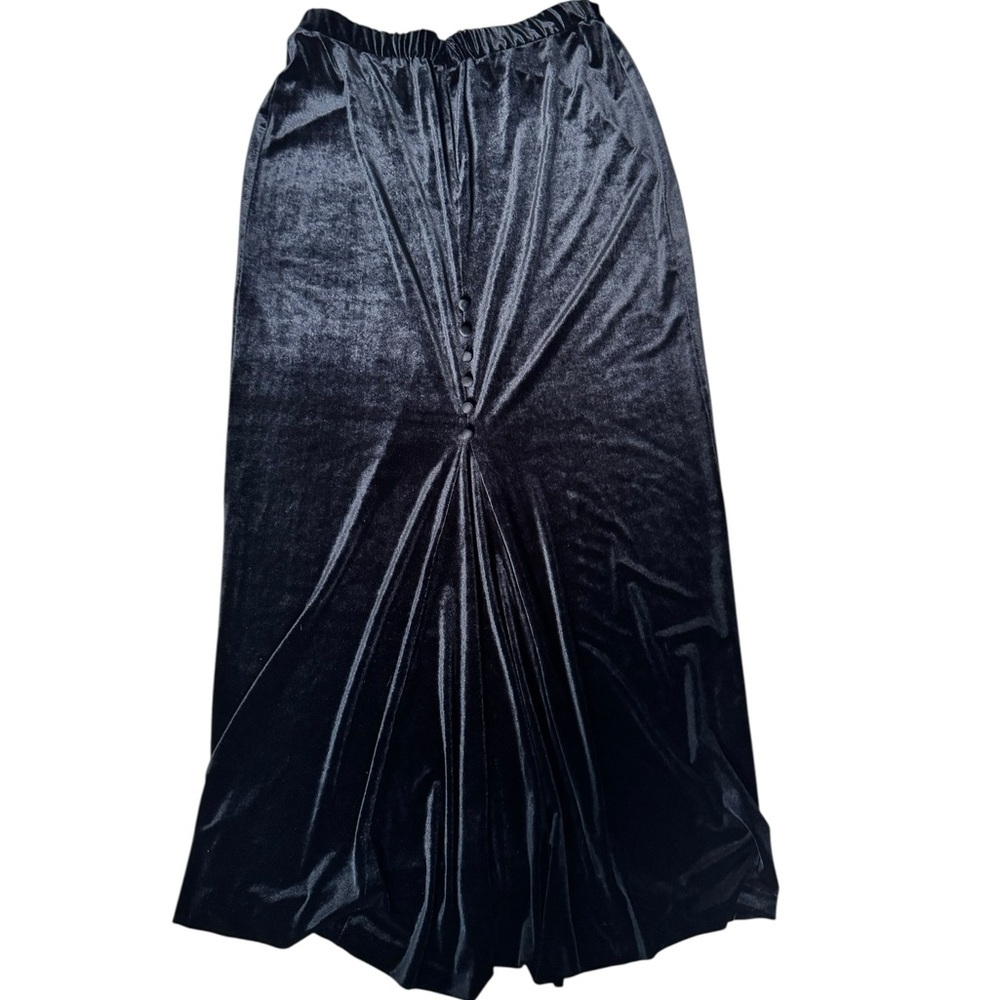 Alex Evenings Black Velvet Maxi Skirt Women’s Sz 14 Formal Evening Gown Skirt 12 - Picture 2 of 6
